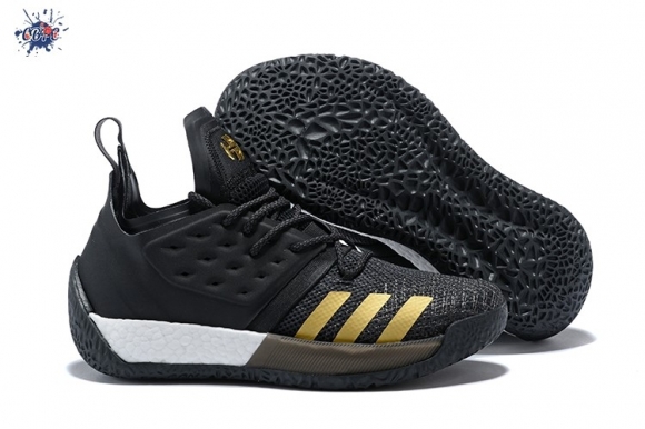 Meilleures Adidas Harden Vol. 2 Noir Or Blanc (ah2215)