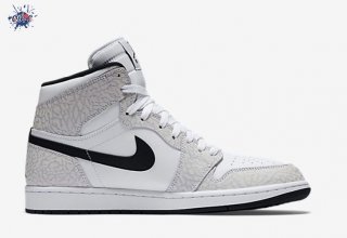 Meilleures Air Jordan 1 "Elephant Print" Grey White Black (839115-106)