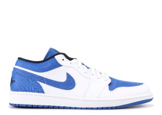 Meilleures Air Jordan 1 Low Blanc Bleu (553558-104)