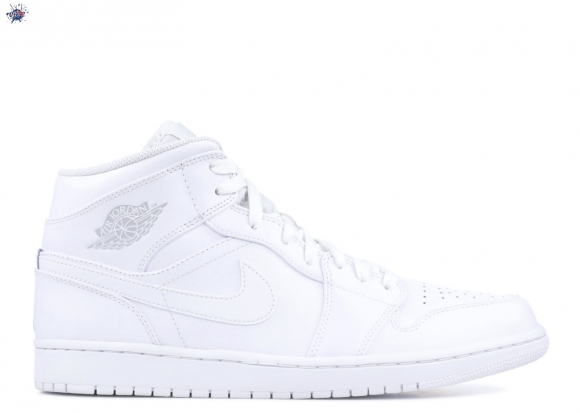 Meilleures Air Jordan 1 Mid Blanc (554724-104)