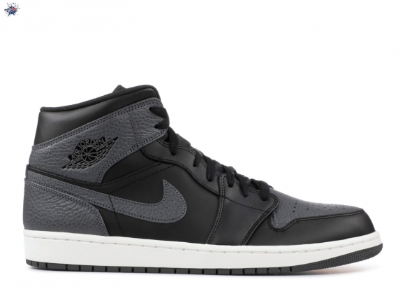 Meilleures Air Jordan 1 Mid Noir Gris Blanc (554724-041)