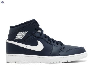 Meilleures Air Jordan 1 Mid Obsidienne (554724-402)