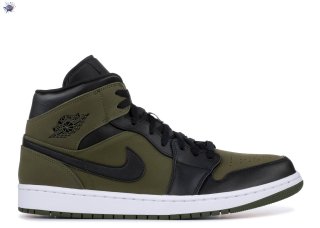 Meilleures Air Jordan 1 Mid "Olive Canvas" Olive (554724-301)