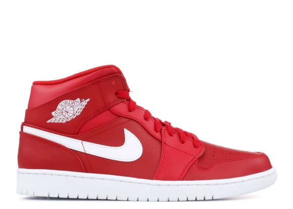 Meilleures Air Jordan 1 Mid Rouge Blanc (554724-600)