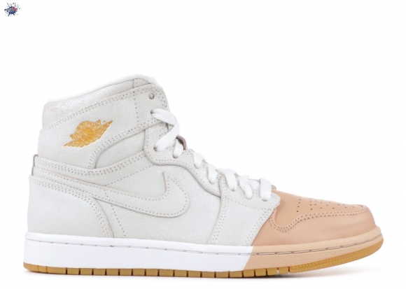 Meilleures Air Jordan 1 Ret High Prem Blanc Métallique Or (ah7389-107)