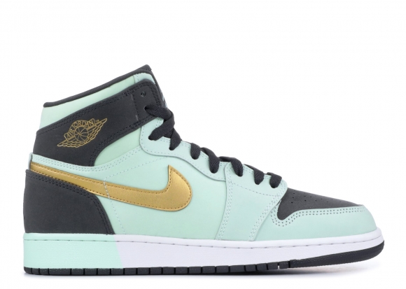 Meilleures Air Jordan 1 Retro High Bg Menthe Noir Or (332148-300)