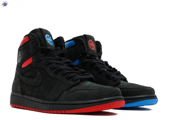 Meilleures Air Jordan 1 Retro High Og Q54 "Quai 54" Noir Bleu (ah1040-054)