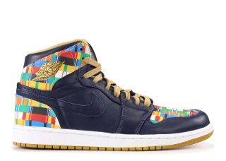 Meilleures Air Jordan 1 Retro High Rttg "D.C" Obsidienne Or (539542-435)