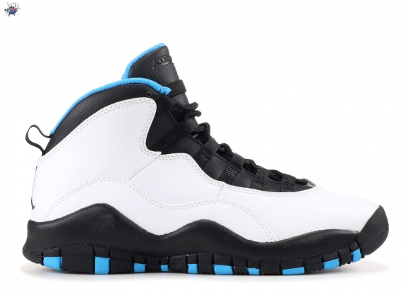 Meilleures Air Jordan 10 Retro (Gs) "Powder Bleue" Blanc Noir Bleu (310806-106)