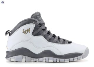 Meilleures Air Jordan 10 Retro "London" Blanc Gris (310805-004)