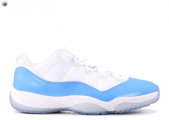 Meilleures Air Jordan 11 Retro Low "Carolina 2017 Release" Blanc Bleu (528895-106)