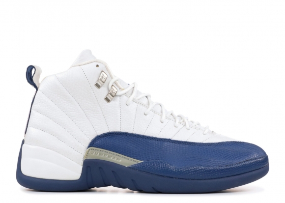 Meilleures Air Jordan 12 Retro Blanc Bleu Or (136001-141)