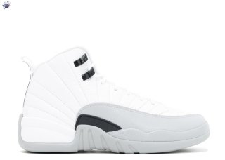 Meilleures Air Jordan 12 Retro (Gs) "Barons" Blanc Gris (510815-108)