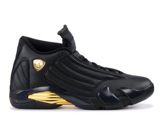 Meilleures Air Jordan 14 Retro "Defining Moments" Noir Or (487471-022)