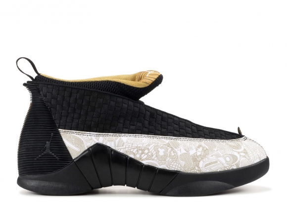 Meilleures Air Jordan 15 Retro Ls "Laser" Noir Blanc (317274-071)