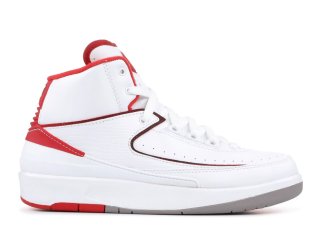 Meilleures Air Jordan 2 Retro (Gs) Blanc Rouge (395718-102)