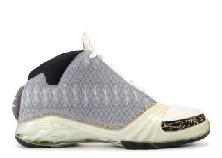 Meilleures Air Jordan 23 (Gs) Blanc Noir Or (318377-102)