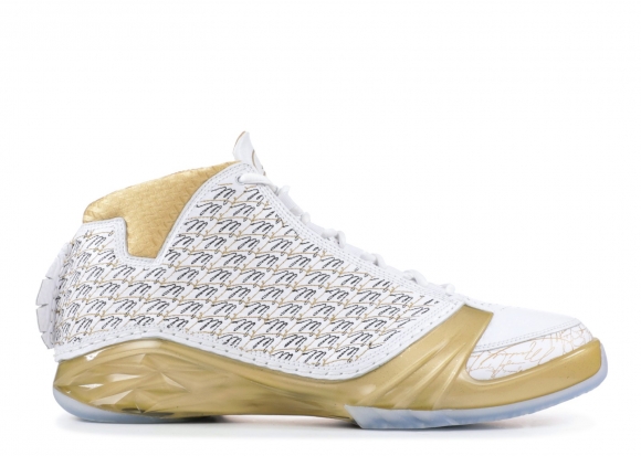 Meilleures Air Jordan 23 Trophy Room Blanc Or (853336-123)