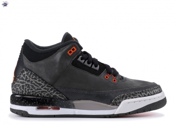 Meilleures Air Jordan 3 Retro (Gs) "Fear" Noir Orange (626968-040)