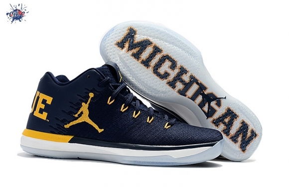 Meilleures Air Jordan 31 Low "Michigan" Marine Jaune