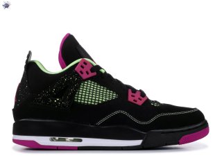 Meilleures Air Jordan 4 Retro 30Th Gg (Gs) "Fuchsia" Noir Rose (705344-027)