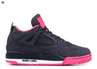 Meilleures Air Jordan 4 Retro Gg (Gs) "Denim" Noir Rose (487724-408)