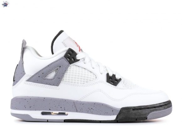 Meilleures Air Jordan 4 Retro (Gs) "2012 Release" Blanc Gris (408452-103)