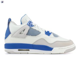 Meilleures Air Jordan 4 Retro (Gs) Blanc Bleu (308498-141)