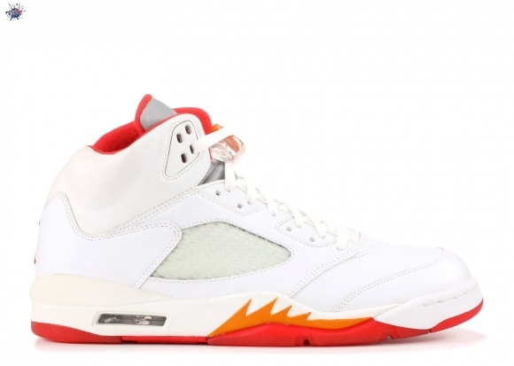 Meilleures Air Jordan 5 Blanc Rouge (313551-161)