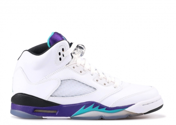 Meilleures Air Jordan 5 Retro (Gs) "Grape 2013 Release" Blanc Pourpre (440888-108)