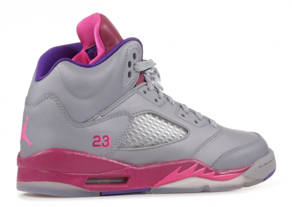 Meilleures Air Jordan 5 Retro (Gs) Gris Rose (440892-009)