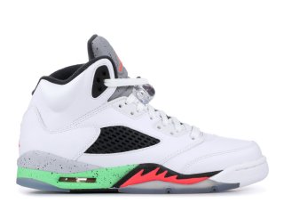 Meilleures Air Jordan 5 Retro (Gs) "Pro Stars" Blanc Rose Vert (440888-115)