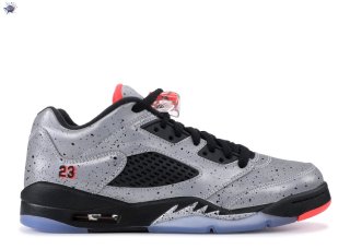 Meilleures Air Jordan 5 Retro Low Bg (Gs) "Neymar" Argent Noir (846316-025)