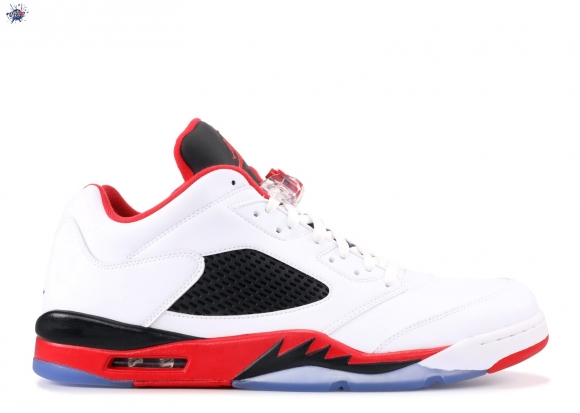 Meilleures Air Jordan 5 Retro Low Blanc Rouge (819171-101)