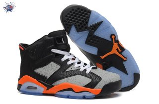 Meilleures Air Jordan 6 Noir Gris Orange