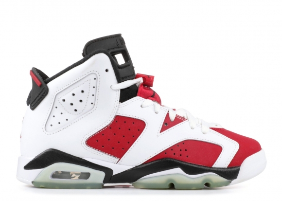 Meilleures Air Jordan 6 Retro Bg (Gs) "Carmine" Rouge Blanc (384665-160)