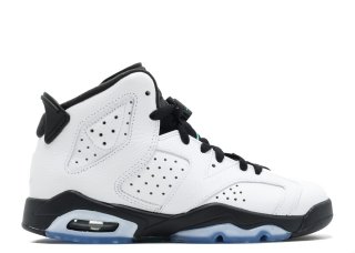 Meilleures Air Jordan 6 Retro Bg (Gs) "Hyper Jade" Blanc Noir (384665-122)