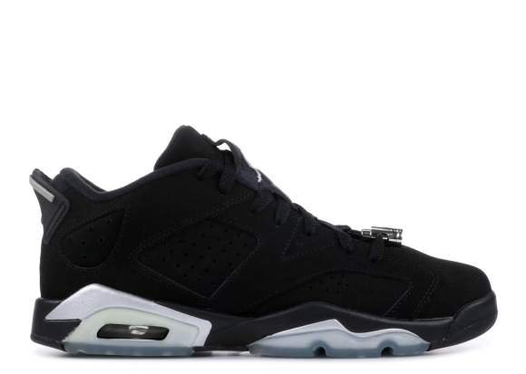 Meilleures Air Jordan 6 Retro Low Bg (Gs) "Chrome" Noir Métallique Argent (768881-003)