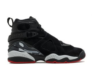 Meilleures Air Jordan 8 Retro Bg (Gs) Noir Gris Rouge (305368-022)