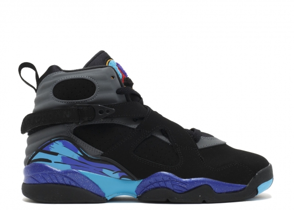 Meilleures Air Jordan 8 Retro (Gs) "Aqua 2015" Noir Bleu (305368-025)