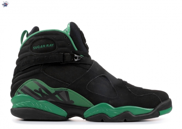 Meilleures Air Jordan 8 Retro "Sugar Ray" Noir Vert (305381-002)