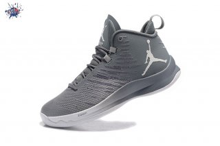 Meilleures Air Jordan Super.Fly 5 Gris Blanc