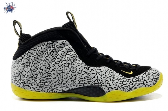 Meilleures Nike Air Foamposite One Noir Jaune Gris