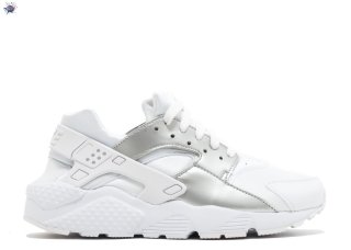 Meilleures Nike Air Huarache Run Gs Blanc Métallique Argent