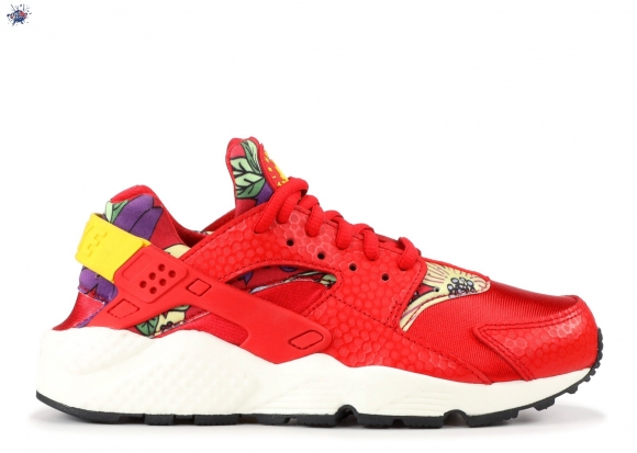 Meilleures Nike Air Huarache Run Print "Aloha Pack" Rouge Jaune (725076-601)