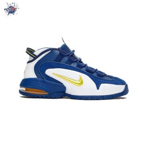 Meilleures Nike Air Max Penny Bleu Blanc Or (685153-401)