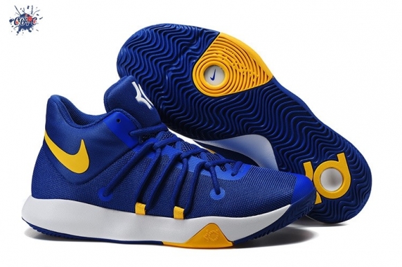 Meilleures Nike KD Trey 5 V Bleu Jaune Blanc