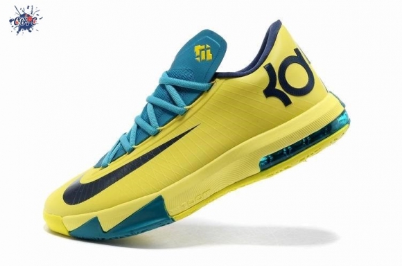 Meilleures Nike KD VI 6 Jaune Bleu Noir (599424-700)