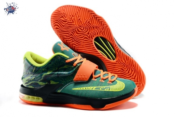 Meilleures Nike KD VII 7 VII "Weatherman" Vert Orange (653996-303)