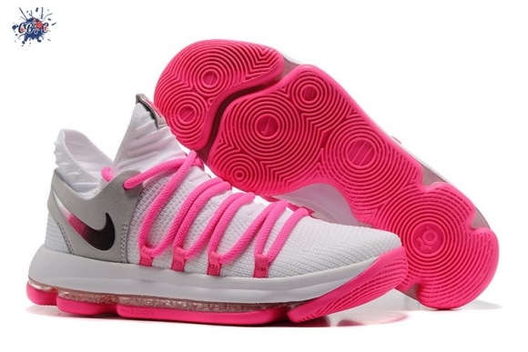 Meilleures Nike KD X 10 Blanc Rose Gris